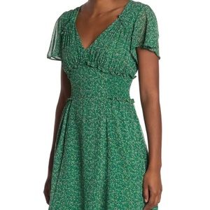 Max Studio XS - Green Flower MIDI dress
